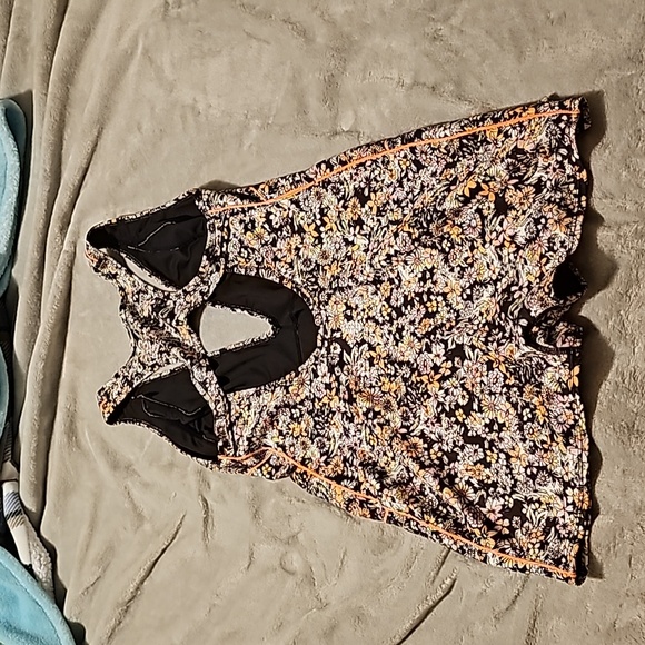 FP Movement by Free People Floral Jumpsuit - Black and Orange - Picture 3 of 4